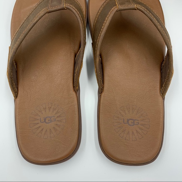 Ugg Men’s Seaside Leather Flip Flop - Picture 4 of 8